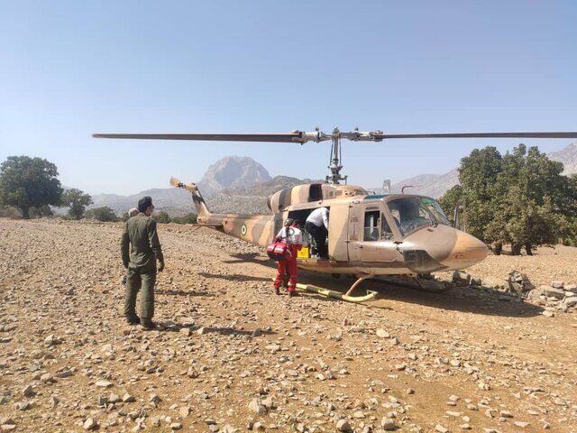 امدادرسانی هوایی در روستای دورک دزفول
