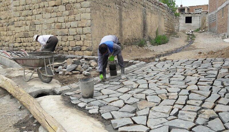 سنگ فرش گذرگاه های روستایی استان اصفهان
