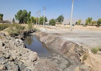 آبیاری شالیزار با فاضلاب در روستای «زنگیان» گرگان