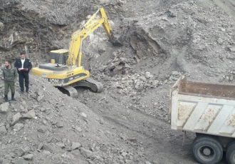 توقف عملیات معدن غیرمجاز در ارتفاعات روستای عشاق